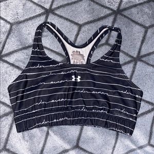 Under armour black and white sports bra.